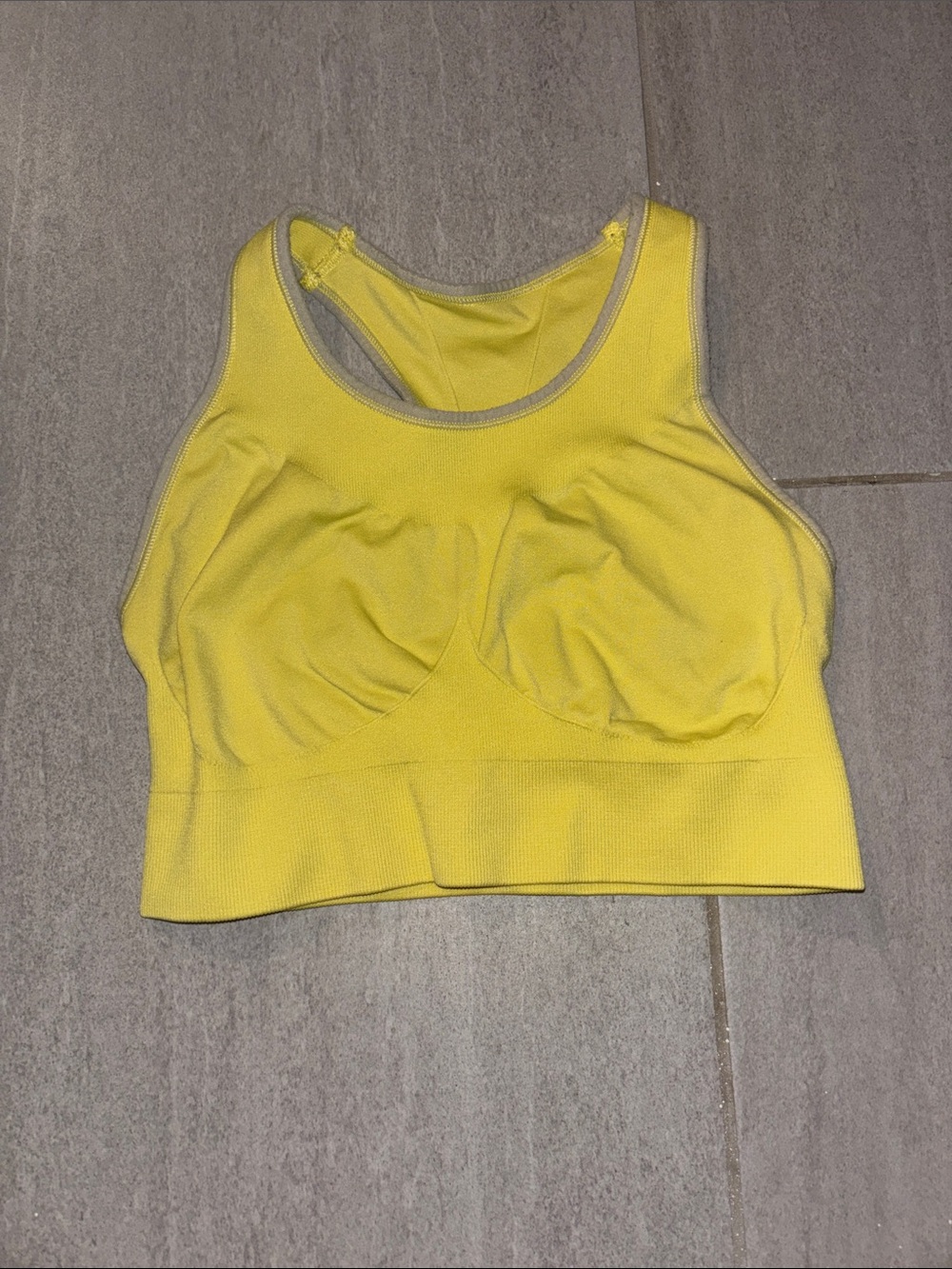 Sweaty Betty Yellow High-Neck Seamless Sports Bra